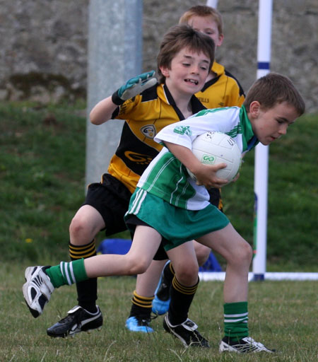 Action from the under 8 blitz against Saint Eunan.