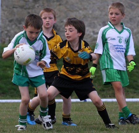 Action from the under 8 blitz against Saint Eunan.