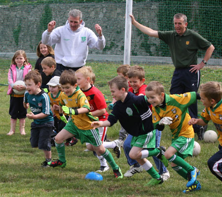 Action from under 8 training in Pirc Aoidh Ruaidh.