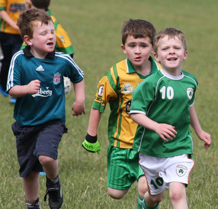 Action from under 8 training in Pirc Aoidh Ruaidh.