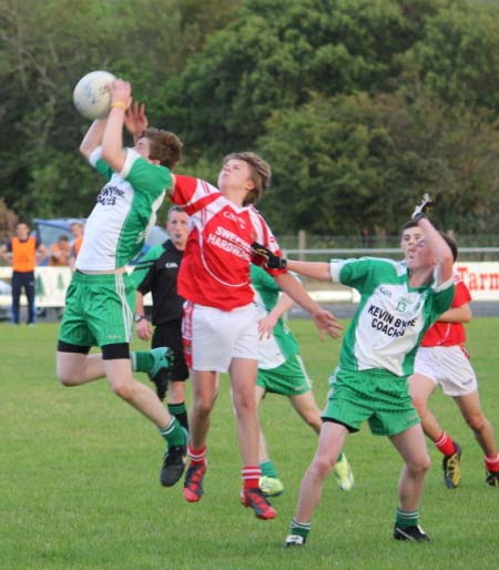 Action from the championship game between Aodh Ruadh and Dungloe.