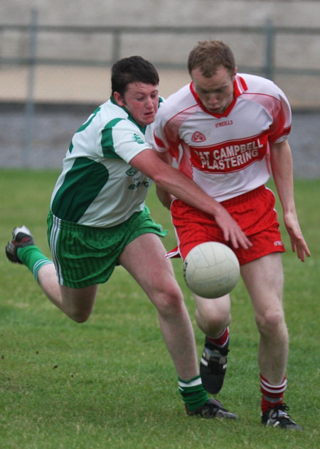 Action from the senior reserve division two match against Glenfin.