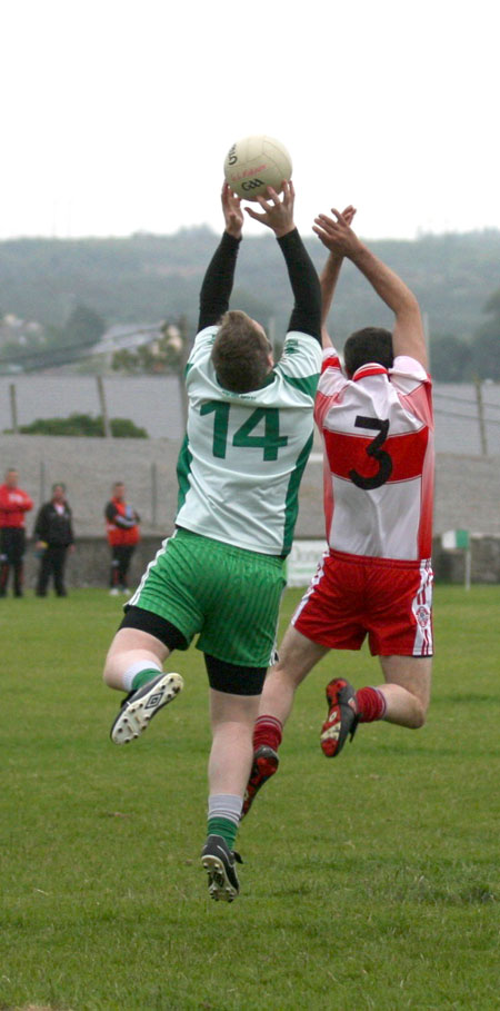 Action from the senior reserve division two match against Glenfin.