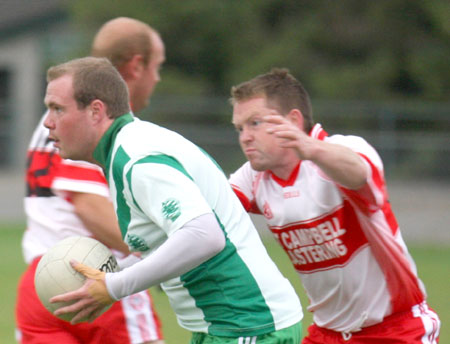 Action from the senior reserve division two match against Glenfin.
