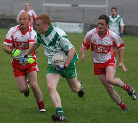 Action from the senior reserve division two match against Glenfin.