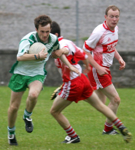 Action from the senior reserve division two match against Glenfin.