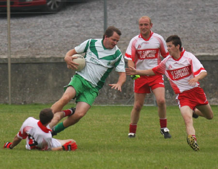 Action from the senior reserve division two match against Glenfin.