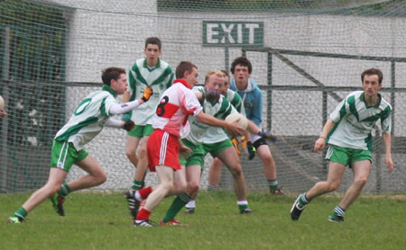 Action from the senior reserve division two match against Glenfin.