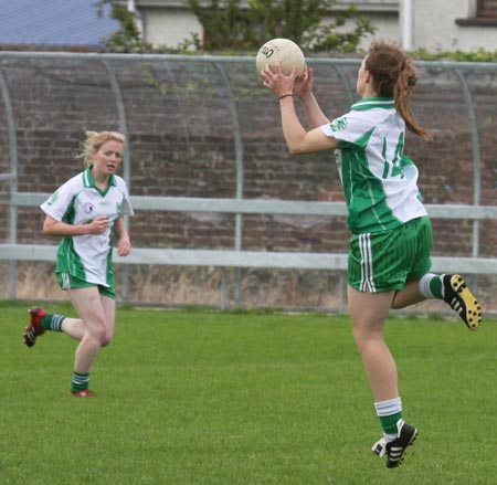 Aodh Ruadh in action against Naomh Columba in the Ladies league.