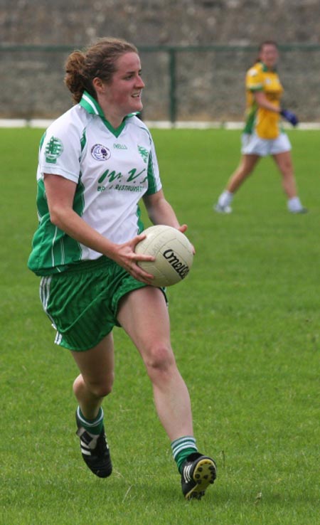 Aodh Ruadh in action against Naomh Columba in the Ladies league.