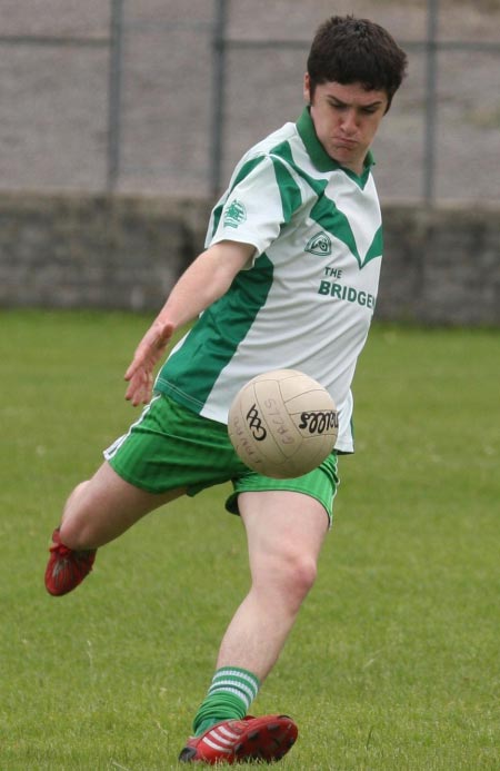 Action from the senior reserve division two match against Fanad Gaels.