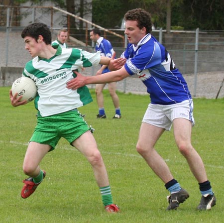 Action from the senior reserve division two match against Fanad Gaels.