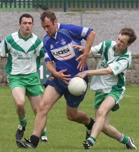 Action from the senior reserve division two match against Fanad Gaels.