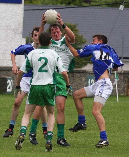 Action from the senior reserve division two match against Fanad Gaels.