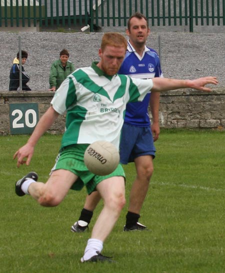 Action from the senior reserve division two match against Fanad Gaels.