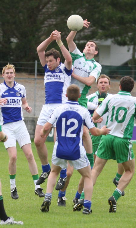 Action from the senior division two match against Fanad Gaels.