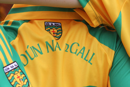 Action from the All-Ireland ladies minor football final between Donegal and Galway..