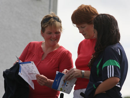 Action from the All-Ireland ladies minor football final between Donegal and Galway..