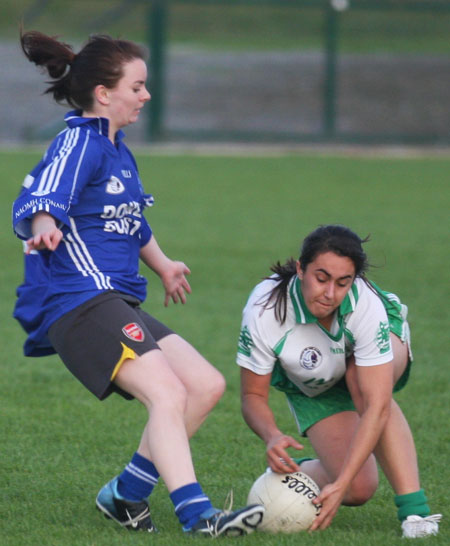 Action from the senior game between Aodh Ruadh and Naomh Conaill.