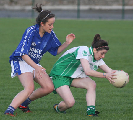 Action from the senior game between Aodh Ruadh and Naomh Conaill.