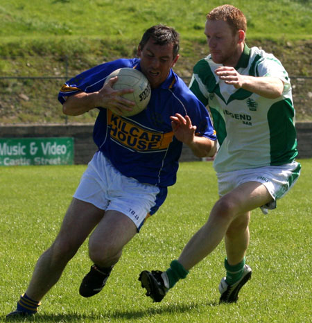 Action from the senior reserve division two match against Kilcar.