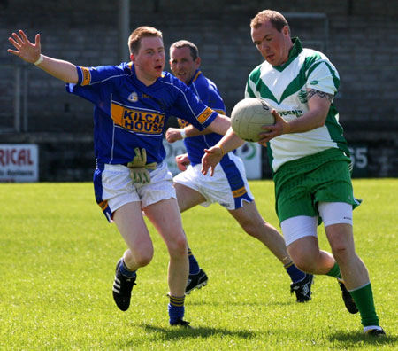 Action from the senior reserve division two match against Kilcar.