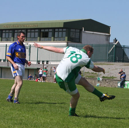 Action from the senior reserve division two match against Kilcar.