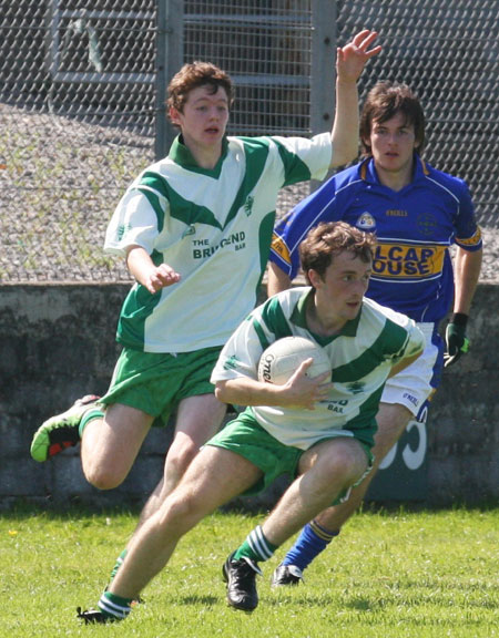 Action from the senior reserve division two match against Kilcar.