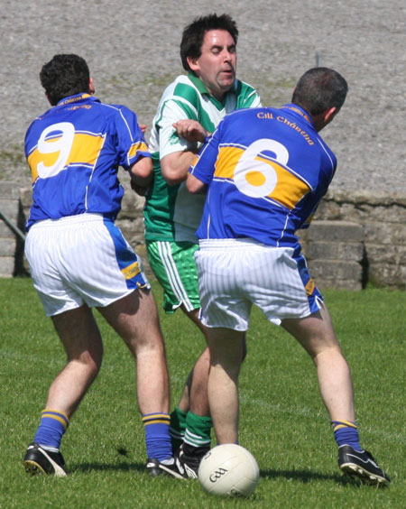 Action from the senior reserve division two match against Kilcar.