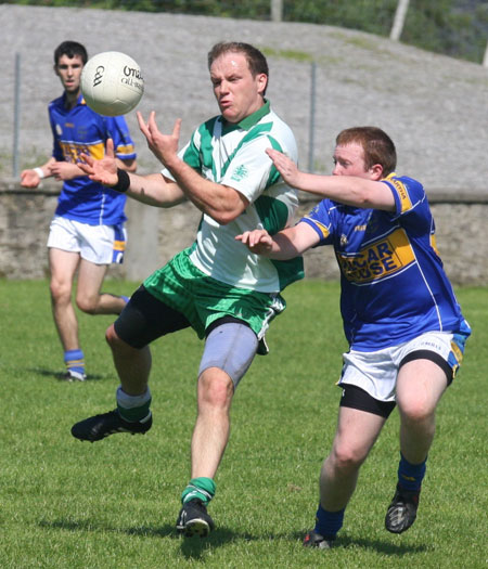 Action from the senior reserve division two match against Kilcar.