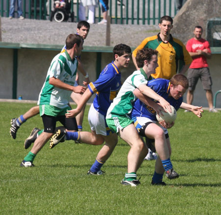 Action from the senior reserve division two match against Kilcar.