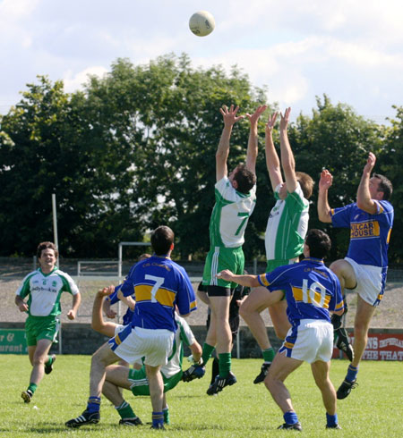 Action from the senior division two match against Kilcar.