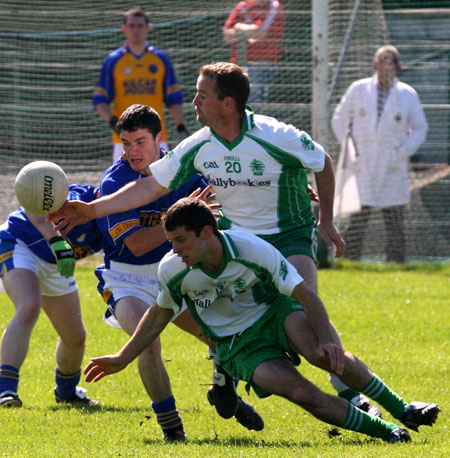 Action from the senior division two match against Kilcar.