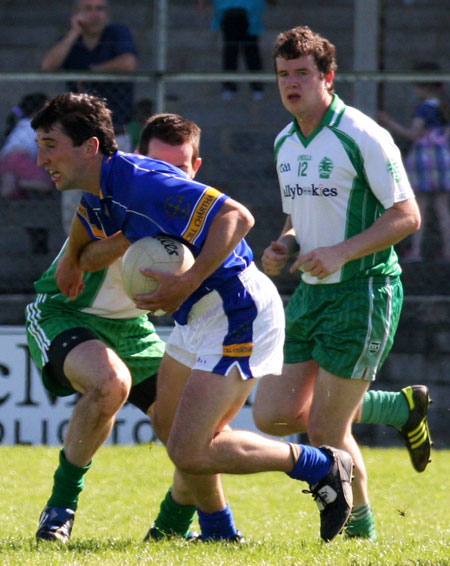 Action from the senior division two match against Kilcar.