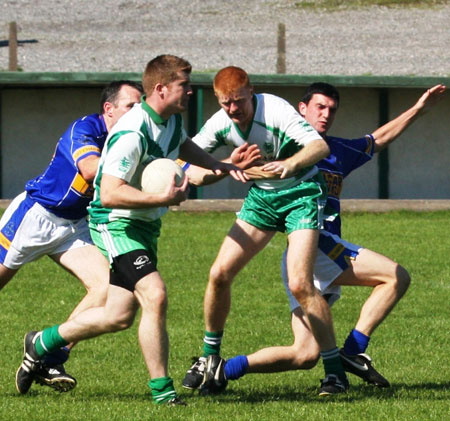 Action from the senior division two match against Kilcar.