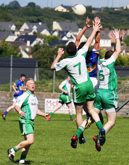 Action from the senior division two match against Kilcar.