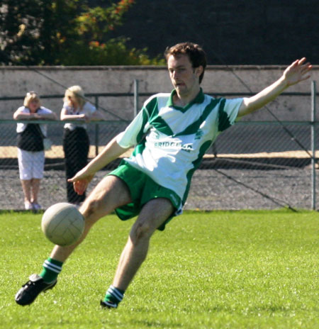 Action from the senior division two match against Kilcar.