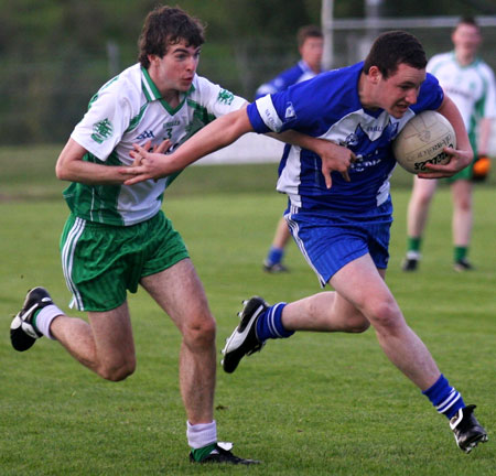 Action from the minor championship first round between Aodh Ruadh and Four Masters.