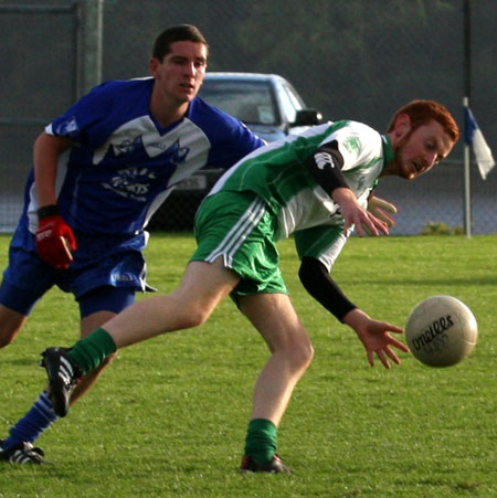 Action from the minor championship first round between Aodh Ruadh and Four Masters.