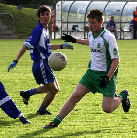 Action from the minor championship first round between Aodh Ruadh and Four Masters.