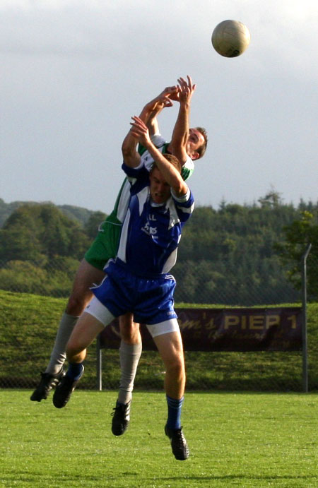 Action from the minor championship first round between Aodh Ruadh and Four Masters.