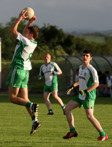 Action from the minor championship first round between Aodh Ruadh and Four Masters.