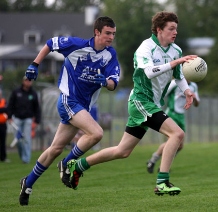 Action from the minor championship first round between Aodh Ruadh and Four Masters.