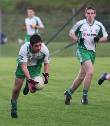 Action from the minor championship first round between Aodh Ruadh and Four Masters.