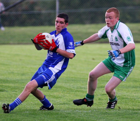 Action from the minor championship first round between Aodh Ruadh and Four Masters.