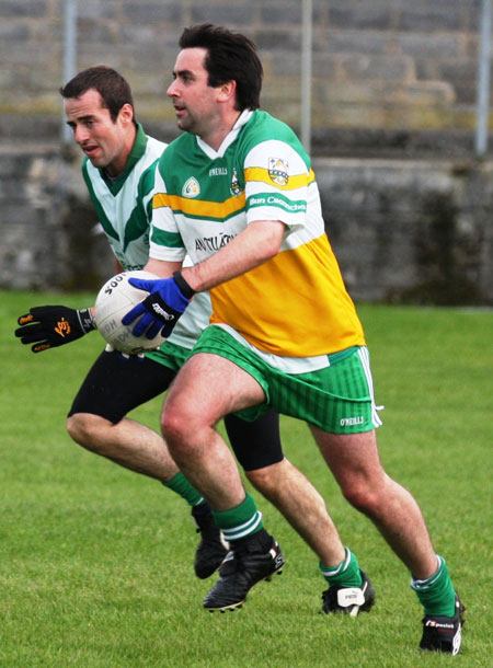 Action from the senior reserve division two match against Kilcar.