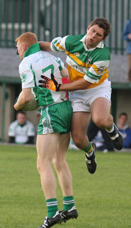 Action from the senior reserve division two match against Kilcar.