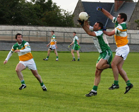 Action from the senior reserve division two match against Kilcar.