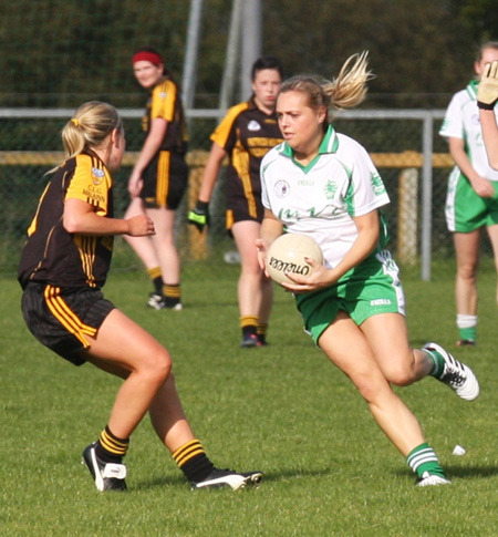 Action from the 2010 ladies intermediate championship final between Aodh Ruadh and Malin.