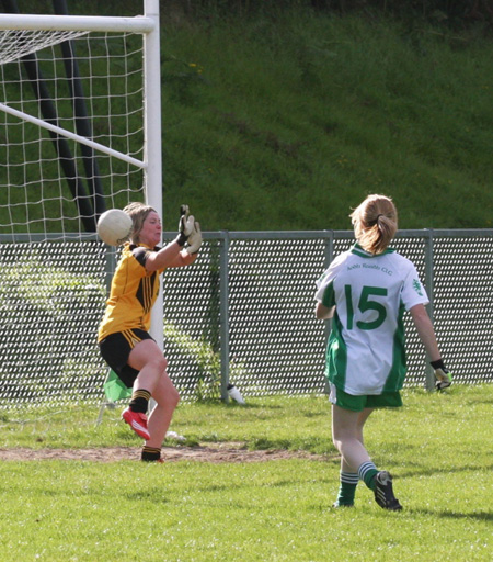 Action from the 2010 ladies intermediate championship final between Aodh Ruadh and Malin.